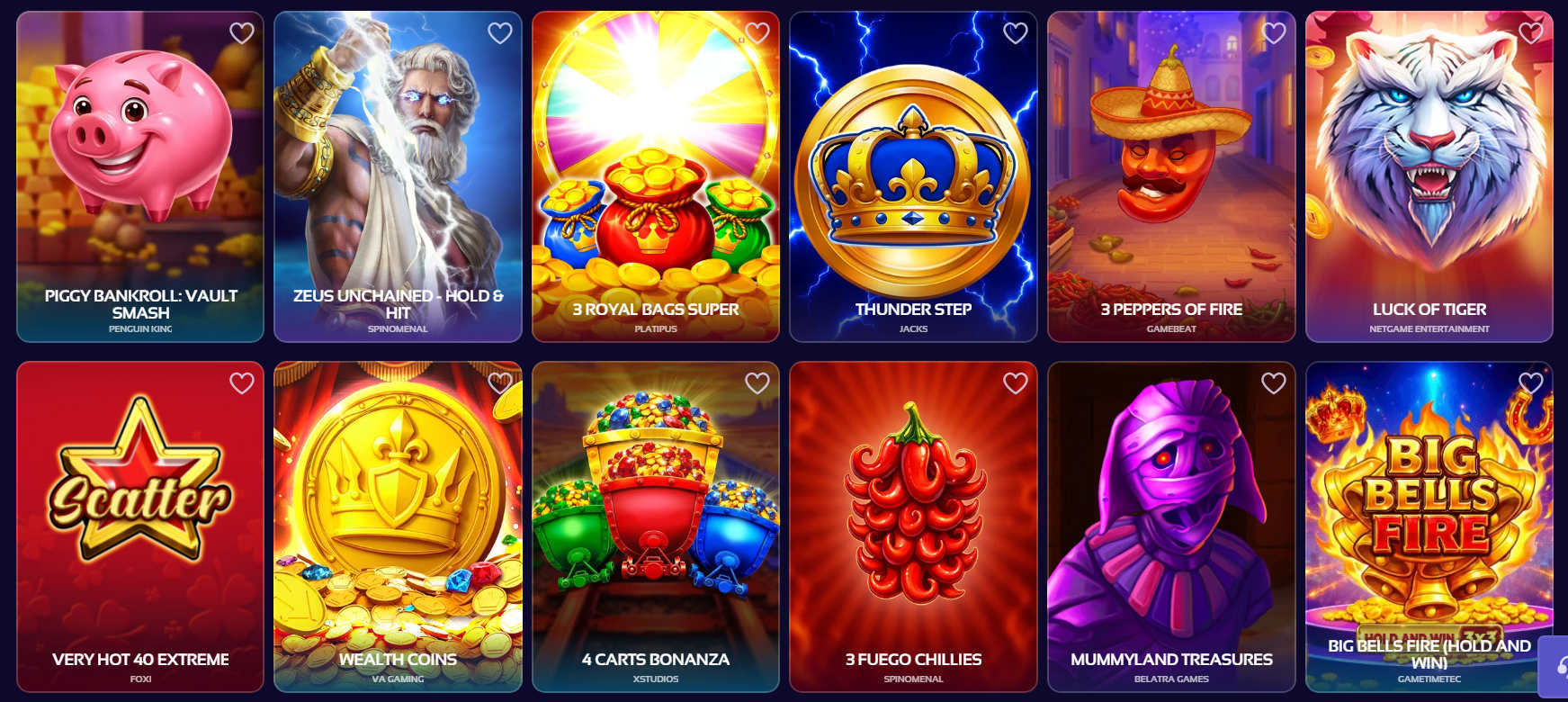 Nyerőgépes játékok választéka a Browinner casino